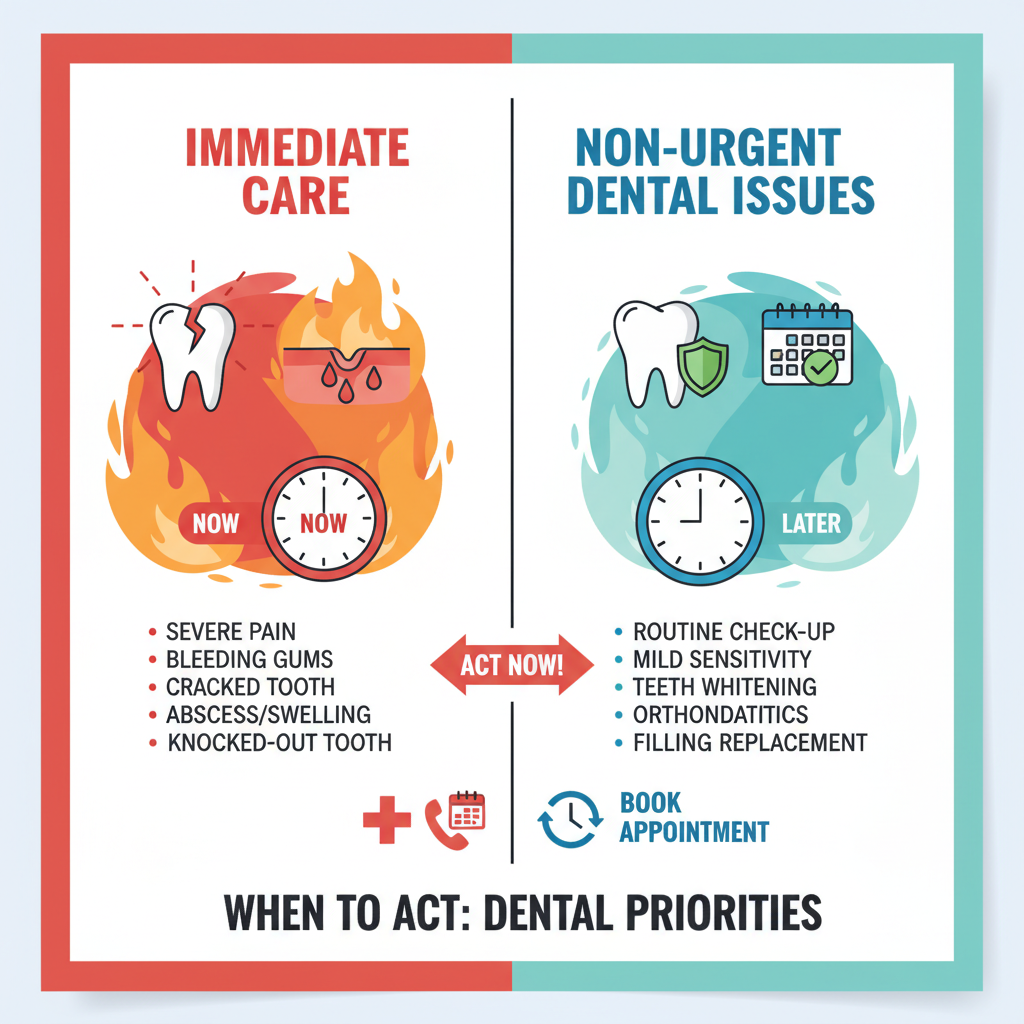 urgent vs non urgent dental issues